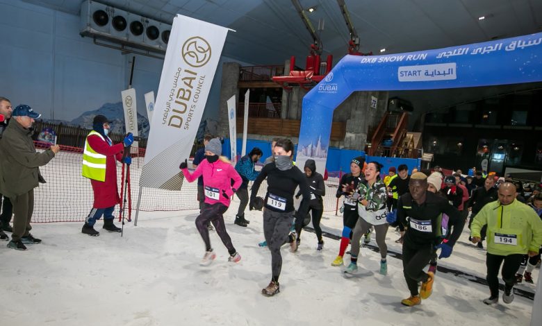 انطلاق النسخة الثالثة من  سباق دبي للجري الثلجي